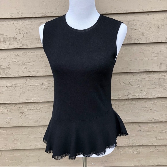 🔥HP! Theory Briselle tank top sweater fringe hem! - Picture 2 of 7
